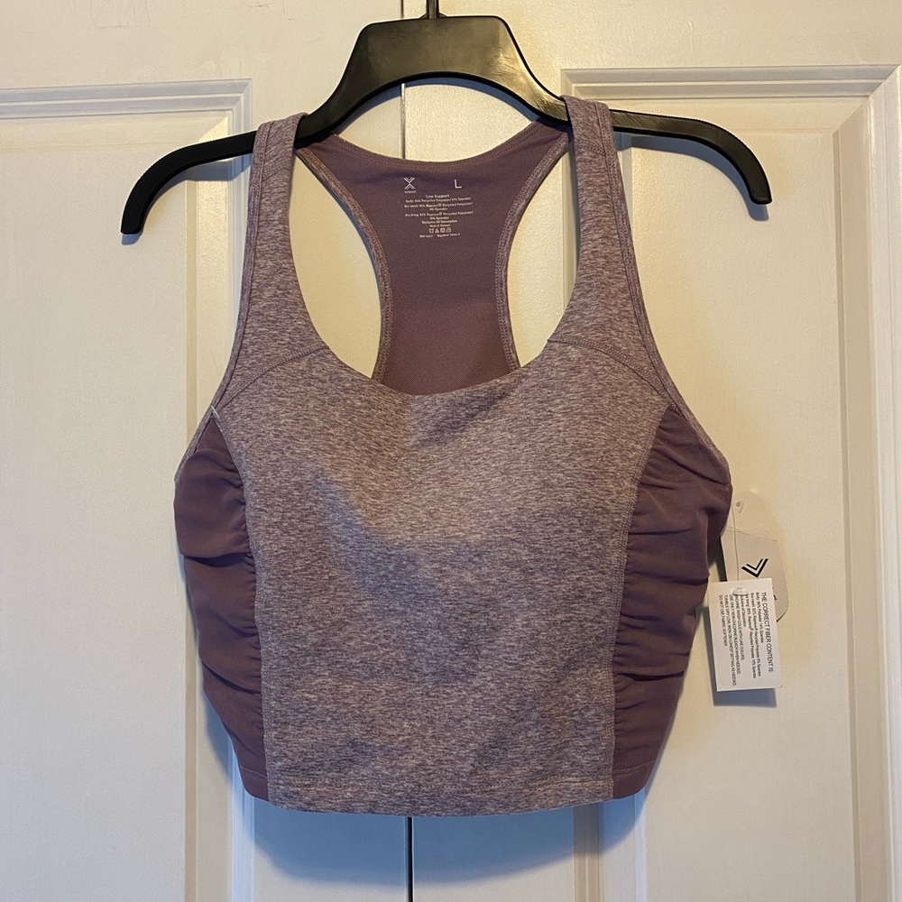New with Tags Xersion Purple Sports Bra Shirt